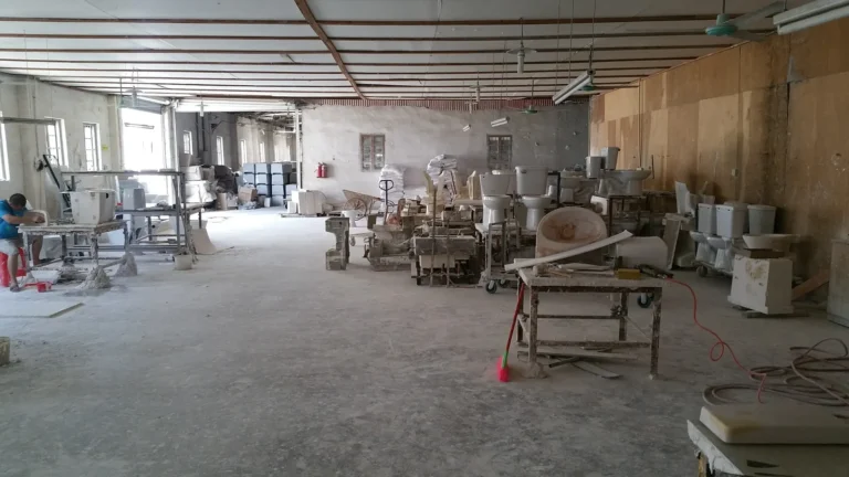 Sanitaryware production floor at a partner factory